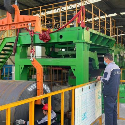 Ελεγχόμενο από PLC αποσυσκευαστή ατσάλινου τύπου και κόψιμο σε μήκος υψηλή παραγωγικότητα