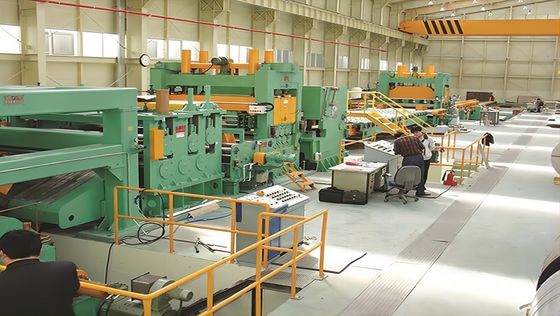 Ηλεκτρονική αλυσίδα αποστρώσεως και ισοπέδωσης φύλλων μετάλλου με ταχύτητα κοπής 0-30 M/min